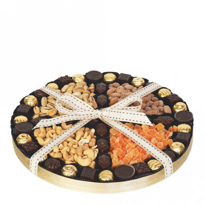 13 Inch Nut Dried Fruits Choc Platter