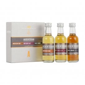 Auchentoshan Gift Pack - 12 Year Old, Three Wood, American Oak - 3x5cl