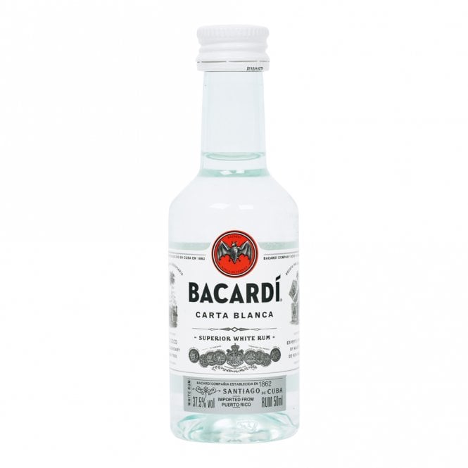 Bacardi Carta Blanca Rum - 5cl Miniature