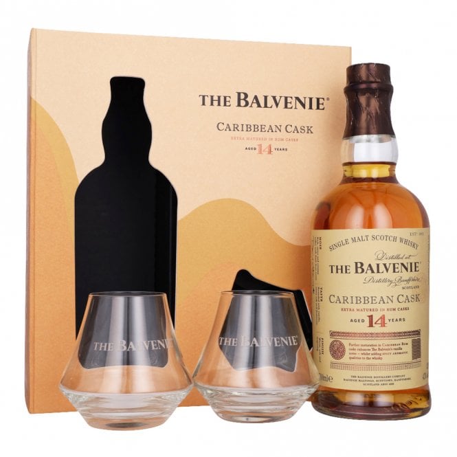 Balvenie 14 Year Old Caribbean Cask - 2 Glass Gift Pack