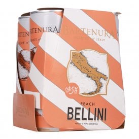 Bartenura Bellini Peach & Wine Cocktail - Pack of 4 Cans