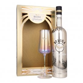 Beluga Noble Celebration Vodka - Flute Glass Gift Pack