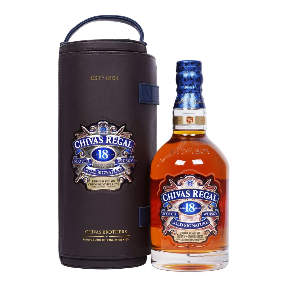 Chivas Regal 18 Year Old - Leather Case - Spirits from The 