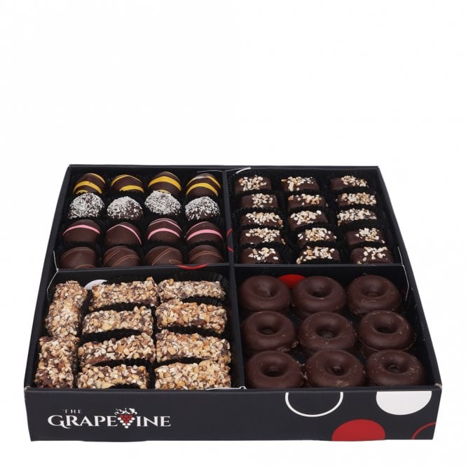 Chocolates & Crunchies - 4 Compartment  Square Tray