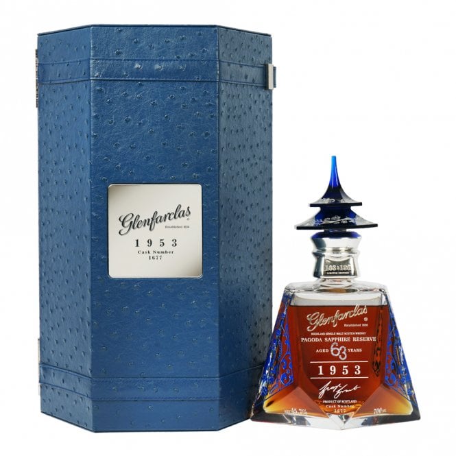 Glenfarclas 1953 - 63 Year Old - Pagoda Sapphire Reserve - Silver