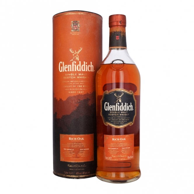 Glenfiddich 14 Year Old - Rich Oak - Litre - Damaged Box