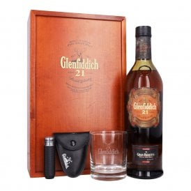 Glenfiddich 21 Year Old - Gran Reserva Cuban Rum Finish - Cigar Gift Pack