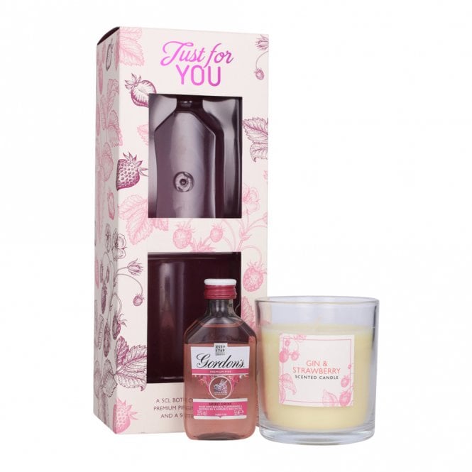 Gordon's Pink Gin + Strawberry Scented Candle Gift Pack