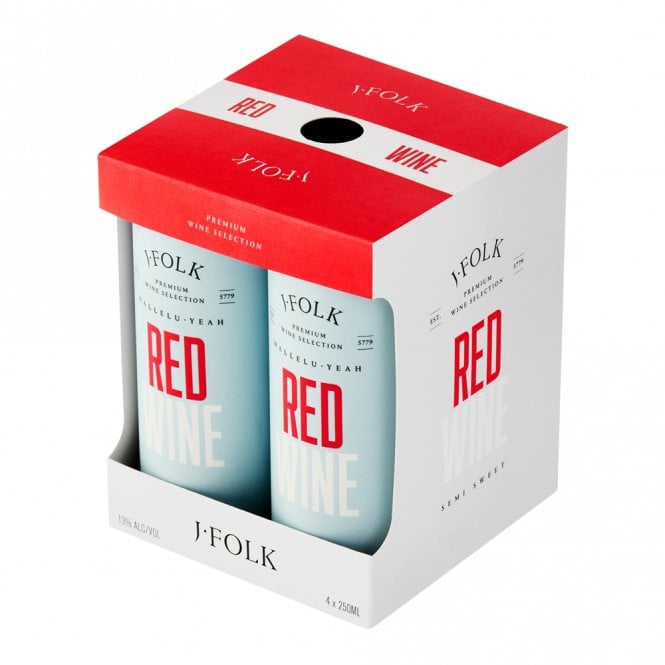 J Folk Red Wine Can - 4 Pack