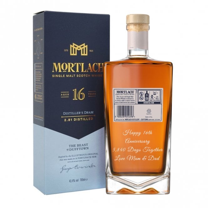 Mortlach 16 Year Old - Distiller's Dram - With Engraving