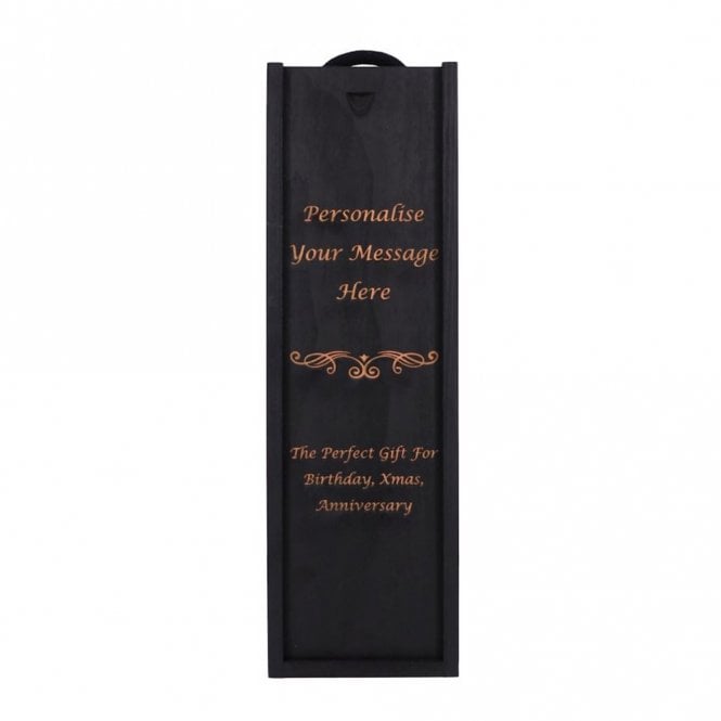 Personalised Wooden Gift Box - Single - Black