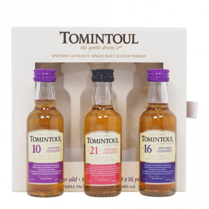 Tomintoul Gift Pack - 10, 16 & 21 YO - 3x5cl Miniatures